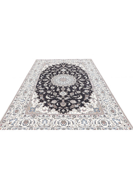 Tappeto Nain Kashmar Persia 198x303 Blu Notte A