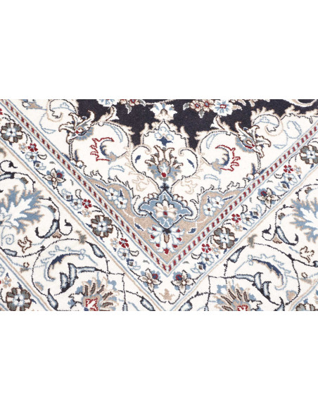 Tappeto Nain Kashmar Persia 198x303 Blu Notte A