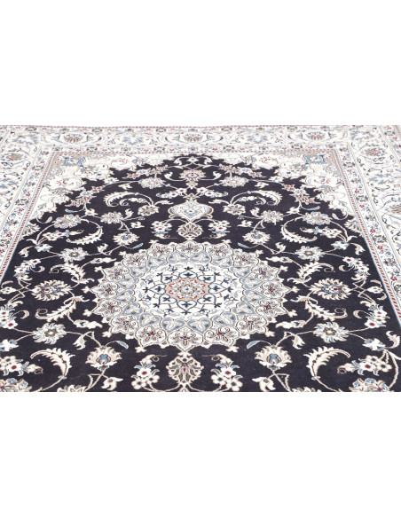 Tappeto Nain Kashmar Persia 198x303 Blu Notte A