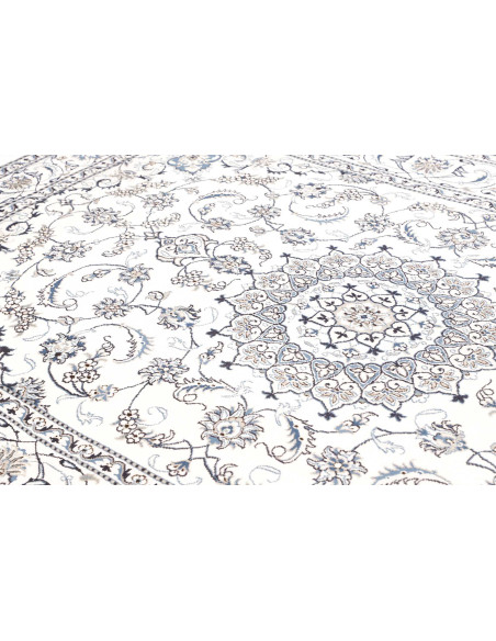 Tappeto Nain Kashmar Persia 195x293 Bianco Crem