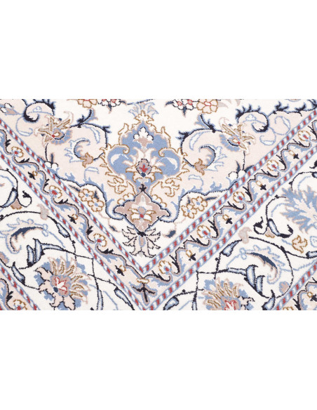 Tappeto Nain Kashmar Persia 200x303 Avorio Blu