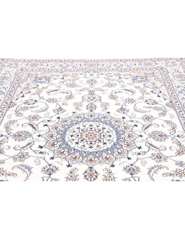 Tappeto Nain Kashmar Persia 200x303 Avorio Blu