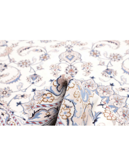 Tappeto Nain Kashmar Persia 200x303 Avorio Blu