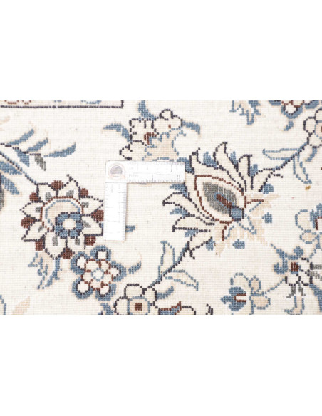 Tappeto Nain Kashmar Persia 200x303 Avorio Blu
