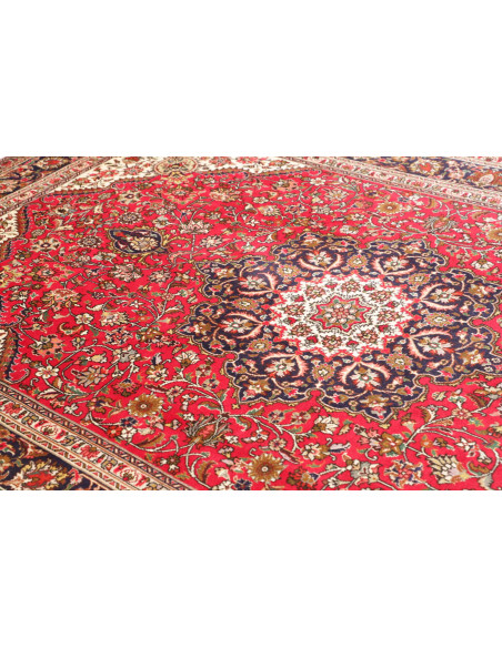 Tappeto Tabriz Persia 200x297 Rosso Corallo Blu