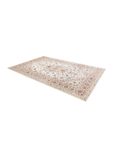 Rug Kashan Persia 198x306 Ivory Burgundy