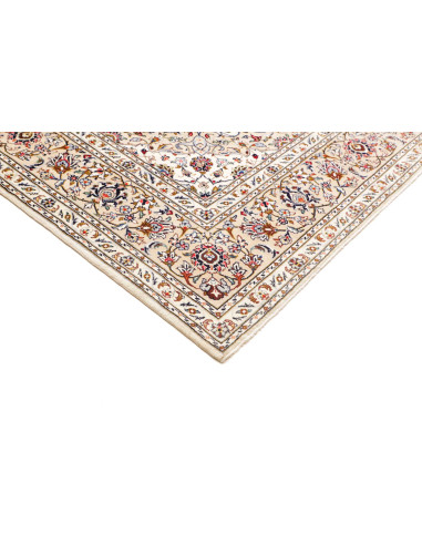 Rug Kashan Persia 198x306 Ivory Burgundy