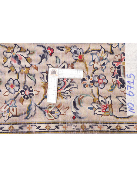 Rug Kashan Persia 198x306 Ivory Burgundy