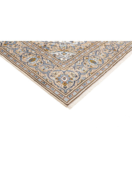 Tappeto Kashan Persia 200x302 Crema Azzurro