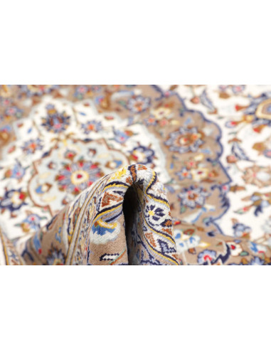 Tappeto Kashan Persia 200x290 Avorio Blu