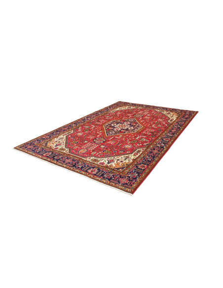 Rug Tabriz Persia 205x303 Red Navy Blue