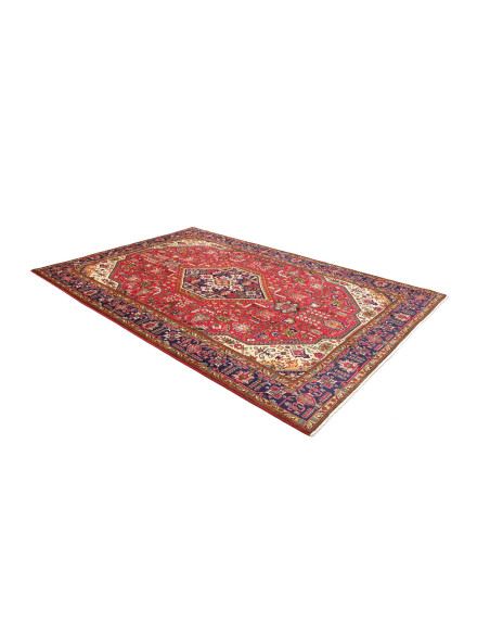 Rug Tabriz Persia 205x303 Red Navy Blue