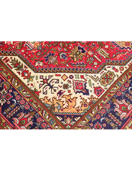 Rug Tabriz Persia 205x303 Red Navy Blue