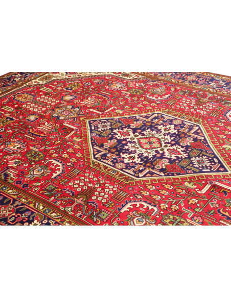 Rug Tabriz Persia 205x303 Red Navy Blue