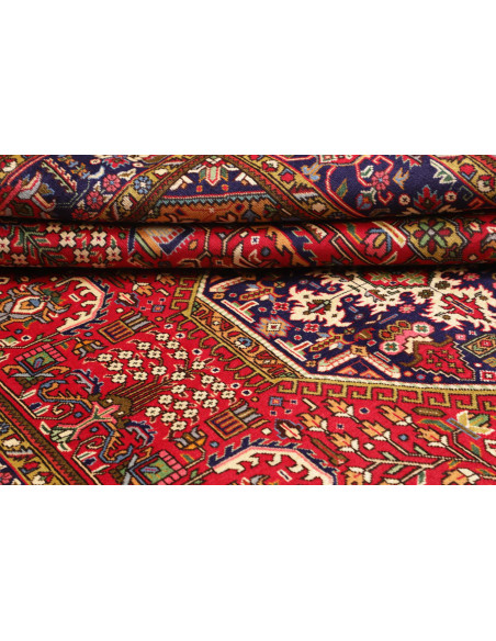 Rug Tabriz Persia 205x303 Red Navy Blue