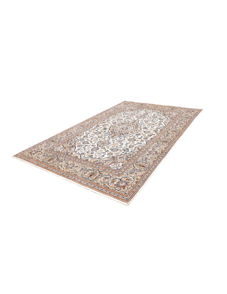 Tappeto Kashan Persia 194x318 Crema Blu