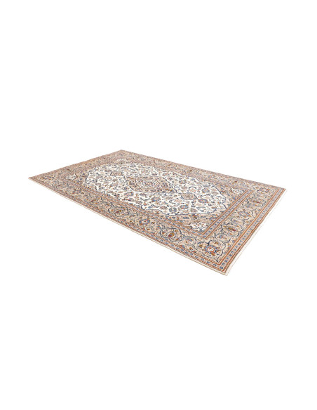 Tappeto Kashan Persia 194x318 Crema Blu