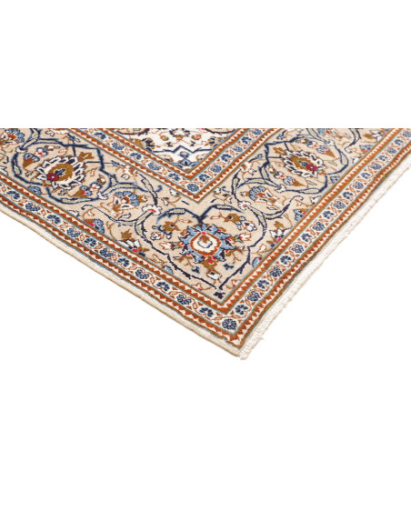 Tappeto Kashan Persia 194x318 Crema Blu