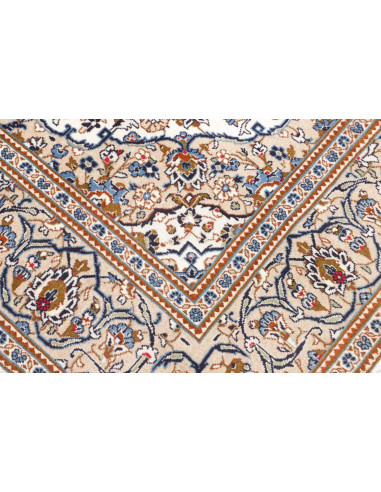 Rug Kashan Persia 194x318 Cream Blue