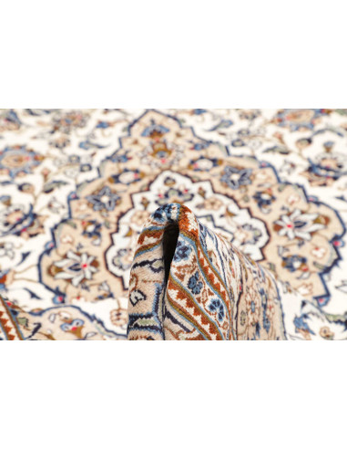 Tappeto Kashan Persia 194x318 Crema Blu