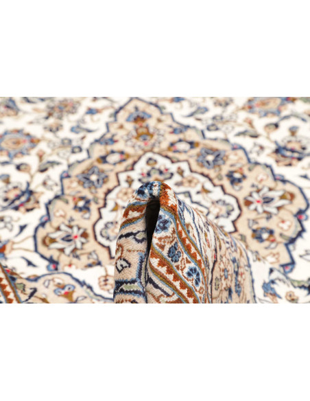 Tappeto Kashan Persia 194x318 Crema Blu