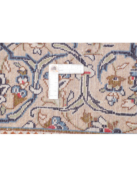 Tappeto Kashan Persia 194x318 Crema Blu