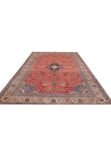 Tappeto Sarough Persia 248x362 Corallo Blu Scur