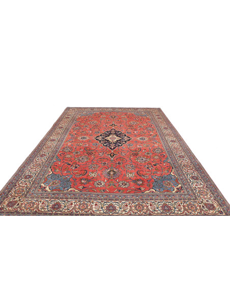 Tappeto Sarough Persia 248x362 Corallo Blu Scur