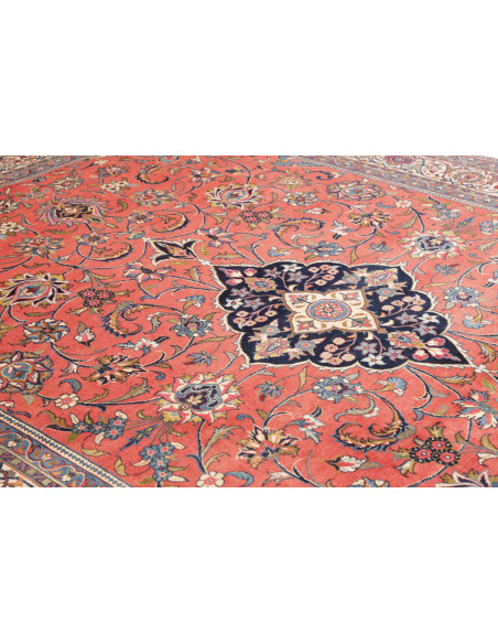 Tappeto Sarough Persia 248x362 Corallo Blu Scur