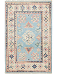 Rug Kazak Afghanistan beige white 61x94