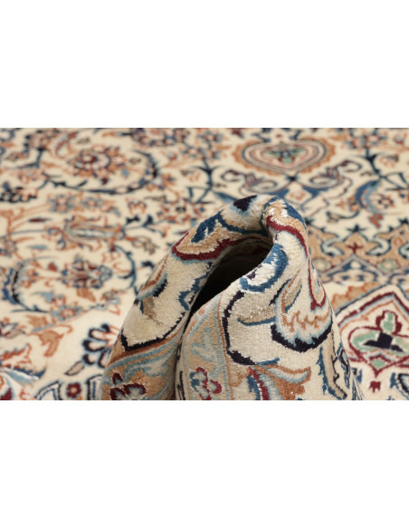 Tappeto Nain Kashmar Persia beige bianco 196x302