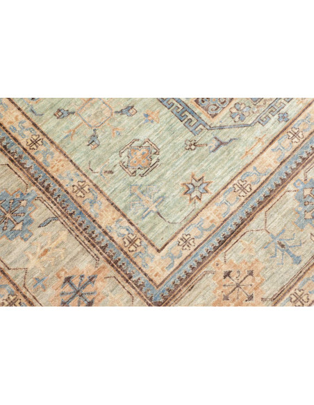 Rug Kazak Fine Pakistan 196x252 Aquamarine Beig