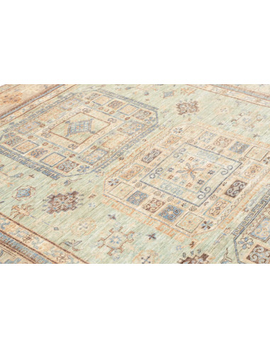 Rug Kazak Fine Pakistan 196x252 Aquamarine Beig
