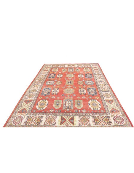 Tappeto Kazak Afghanistan 209x293 Terracotta Bl