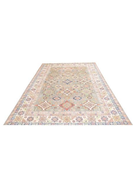 Tappeto Kazak Afghanistan 199x293 Verde Salvia
