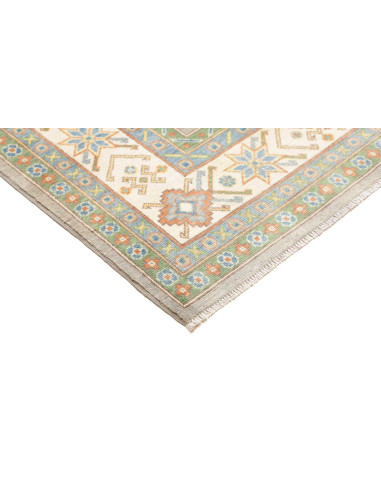 Tappeto Kazak Afghanistan 198x303 Verde Salvia