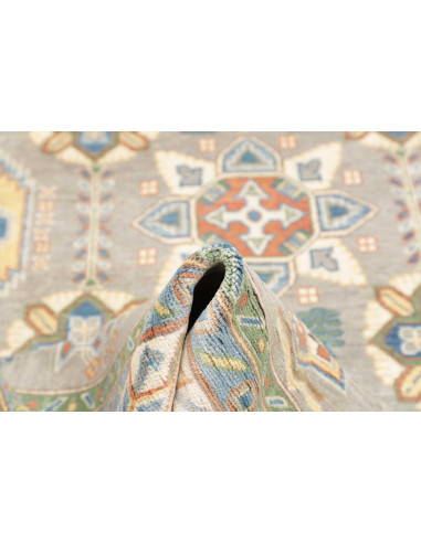 Tappeto Kazak Afghanistan 198x303 Verde Salvia