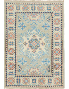 Rug Kazak Afghanistan beige grey 61x90