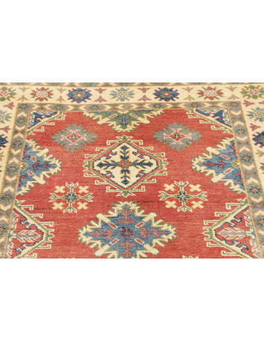 Rug Kazak Co 105x147 Terracotta Red Blue