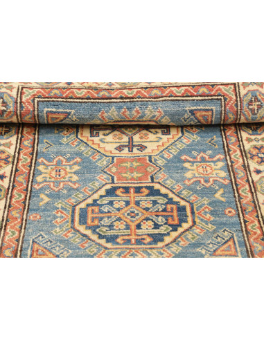 Rug Kazak Co 79x127 Cerulean Blue Cream