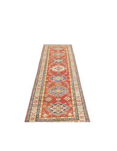 Rug Kazak Co 80x297 Brick Red Blue