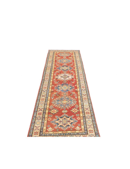 Rug Kazak Co 80x297 Brick Red Blue