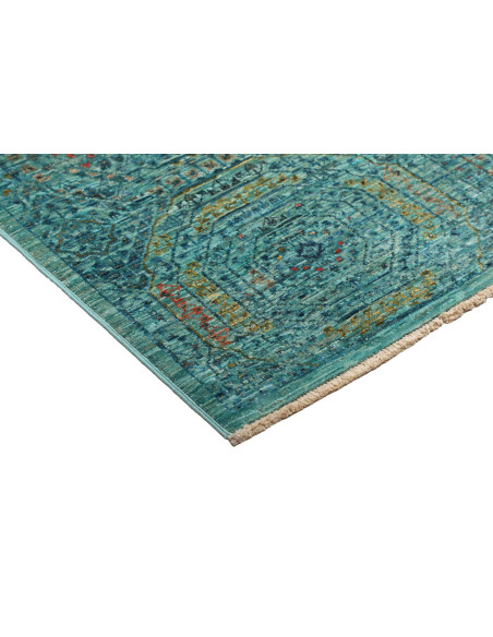 Tappeto Mamlouk Pakistan 124x187 Turchese Oro A