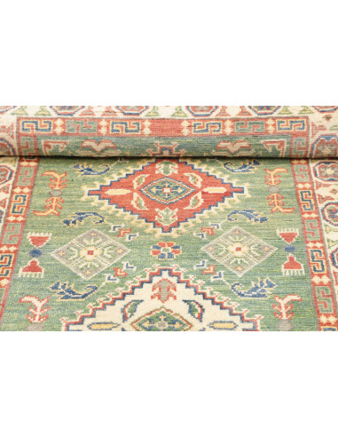 Rug Kazak Co 82x125 Sage Green Terracotta Red