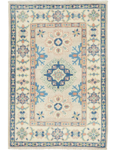 Rug Kazak Afghanistan beige grey 60x85