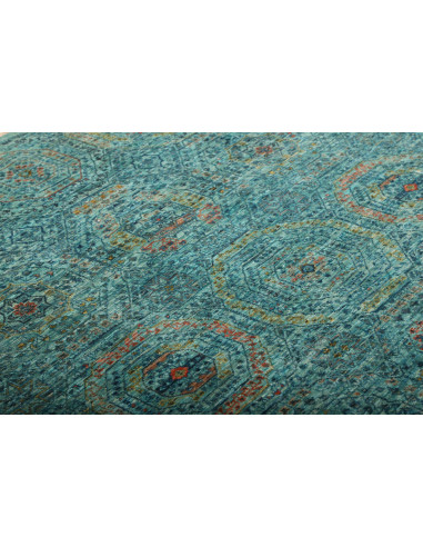 Rug Mamlouk Pakistan 124x187 Teal Antique Gold