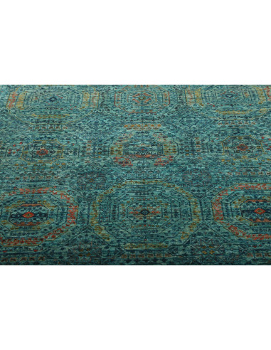 Rug Mamlouk Pakistan 124x187 Teal Antique Gold