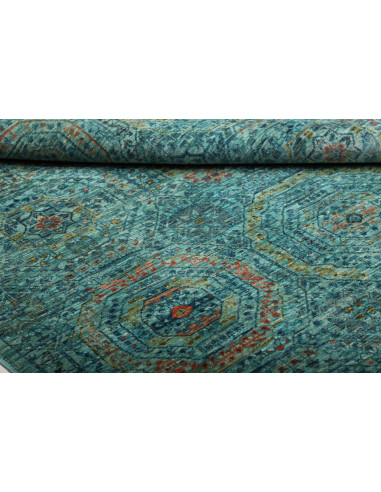 Rug Mamlouk Pakistan 124x187 Teal Antique Gold
