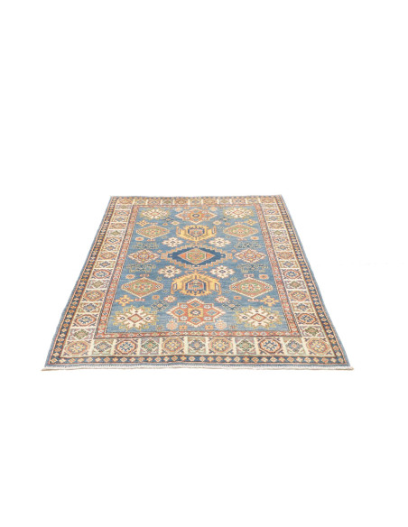 Rug Kazak Co 123x176 Turquoise Blue Ochre