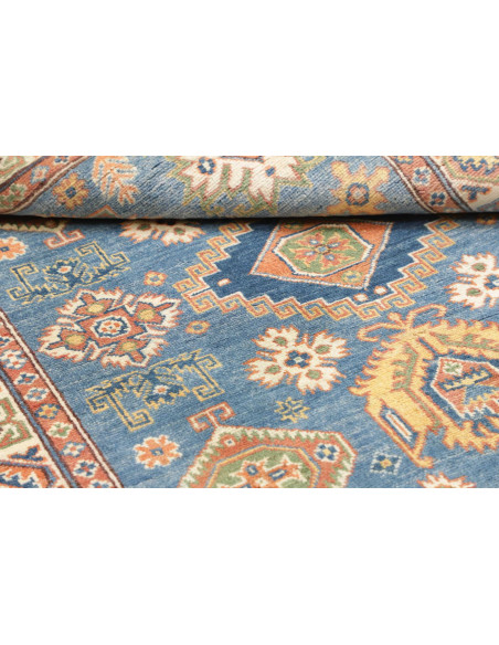 Tappeto Kazak Co Afgahnistan 123x176 Blu Turche